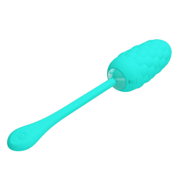 PRETTY LOVE - HUEVO VIBRADOR CON TEXTURA MARINA RECARGABLE VERDE AGUA - Imagen 2