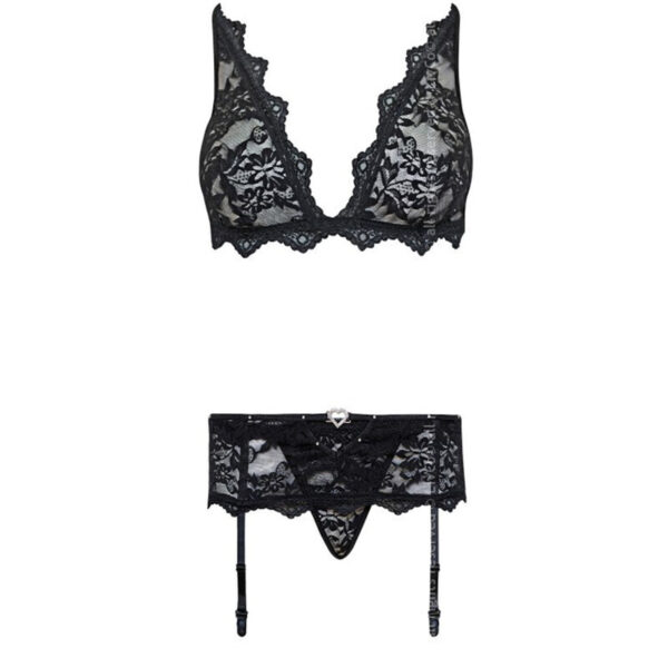 LIVCO CORSETTI FASHION - BELITA LC 90231 SUJETADOR + PANTY + LIGUERO NEGRO S/M - Imagen 5