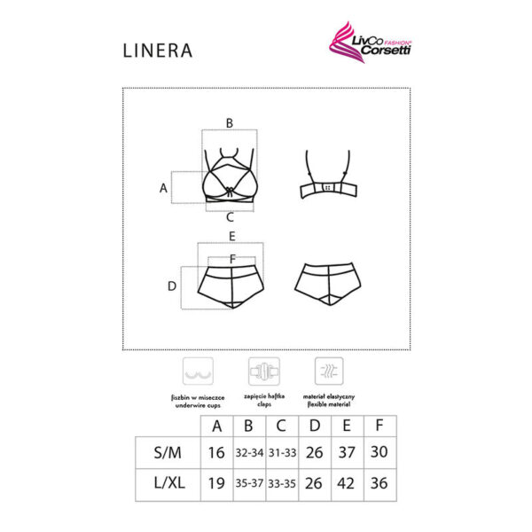 LIVCO CORSETTI FASHION - LINERA FOR THE SENSES COLLECTION SUJETADOR + PANTY NEGRO - Imagen 5
