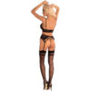 LIVCO CORSETTI FASHION - MORIDAM LC 90552 SUJETADOR + LIGUERO + PANTY NEGRO - Imagen 3