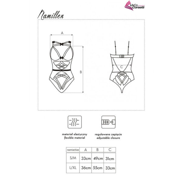 LIVCO CORSETTI FASHION - NAMILLEN LC 90528 BODY BLACK - Imagen 5