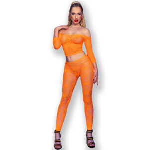 CHILIROSE - CR 4661 TOP  LEGGINS NARANJA S/M