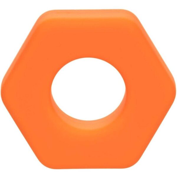 CALEXOTICS - ALPHA ANILLO PROLONG SEXGONO NARANJA - Imagen 3