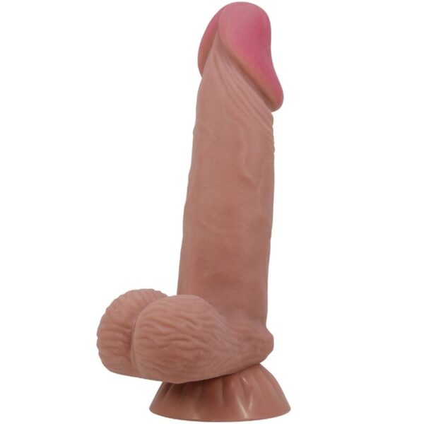 PRETTY LOVE - SLIDING SKIN SERIES DILDO REALÍSTICO CON VENTOSA PIEL DESLIZANTE MORENO 19.4 CM - Imagen 2