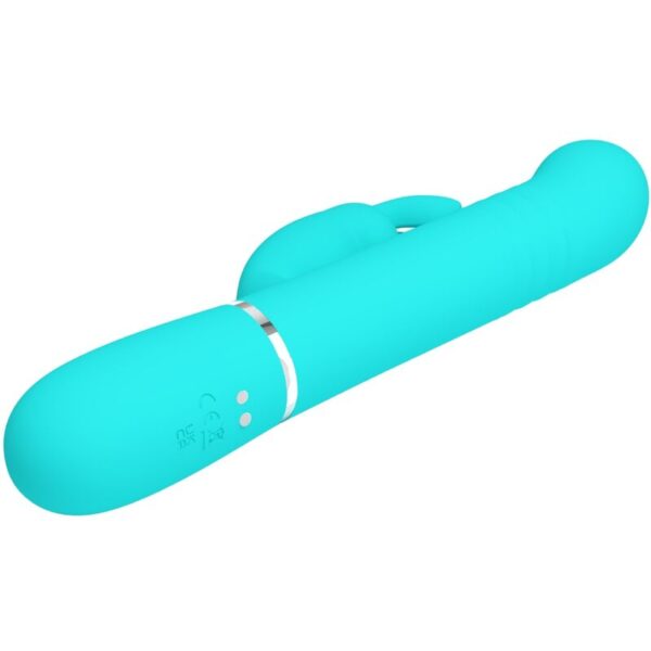 PRETTY LOVE - VIBRADOR COALE RABBIT PERLAS VERDE AGUA - Imagen 5
