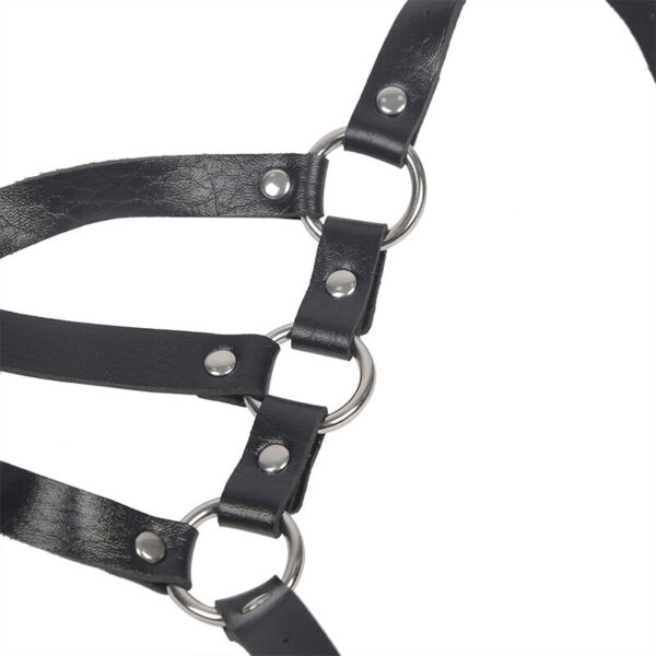SUBBLIME - ARNÉS DE CUERPO CORREAS AJUSTABLE CUERO NEGRO TALLA ÚNICA - Imagen 5