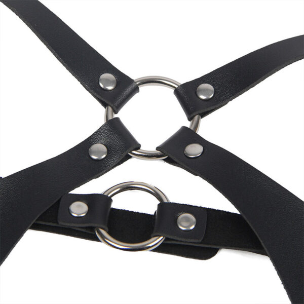 SUBBLIME - ARNÉS CUERPO ENTERO CON HEBILLAS CUERO NEGRO TALLA ÚNICA - Imagen 5