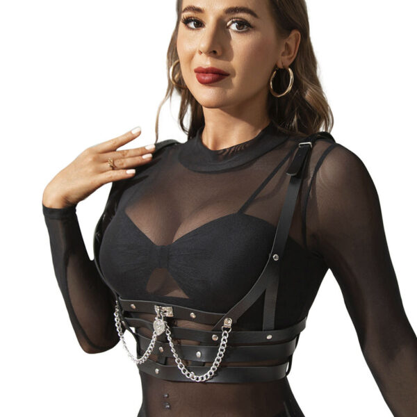 SUBBLIME - ARNÉS FORMA CORSET DETALLE CADENAS TALLA ÚNICA - Imagen 2
