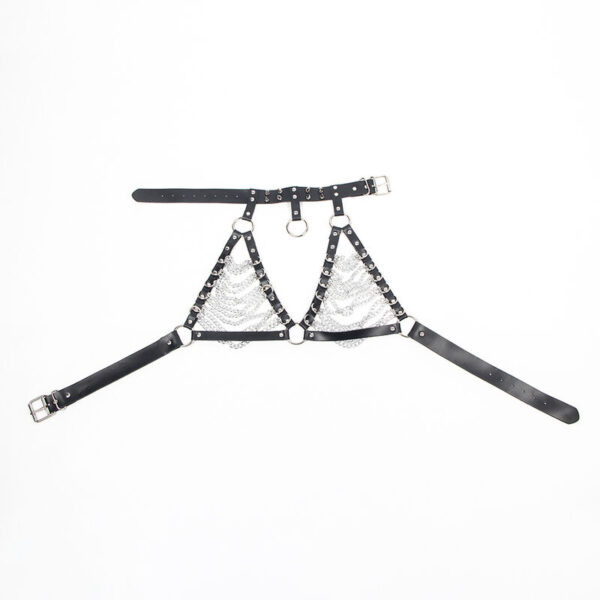 SUBBLIME - ARNÉS SUJETADOR Y COLLAR CON CADENAS TALLA ÚNICA - Imagen 4