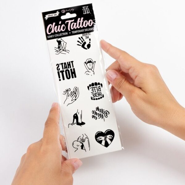SECRET PLAY - SET DE 10 TATTOOS TEMPORALES KINKY COLLECTION - Imagen 4
