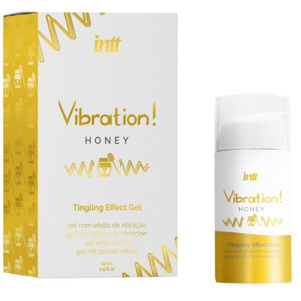 INTT - POTENTE ESTIMULANTE ÍNTIMO GEL VIBRADOR LIQUIDO MIEL 15 ML - Imagen 2