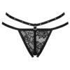LIVCO CORSETTI FASHION - NOMADE TANGA CROTCHLESS NEGRO - Imagen 3