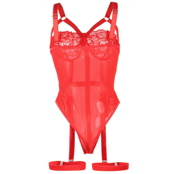 SUBBLIME - TEDDY CON LIGUERO DETALLE TIRAS PECHO ROJO S/M - Imagen 4