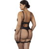 SUBBLIME - TEDDY CON LIGA DETALLE ENCAJES Y TIRAS NEGRO S/M - Imagen 3