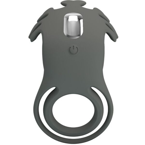 PRETTY LOVE - RUBEN DOBLE ANILLO VIBRADOR CON ESTIMULADOR GRIS - Imagen 2