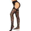 LEG AVENUE - MEDIAS DE LIGUERO ENCAJE NEGRO - Imagen 3