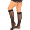 LEG AVENUE - MEDIAS HASTA LA RODILLA CON VOLANTES NEGRO - Imagen 4