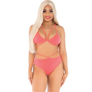 LEG AVENUE - TOP  BRAGAS CON TIRANTES AMARILLO