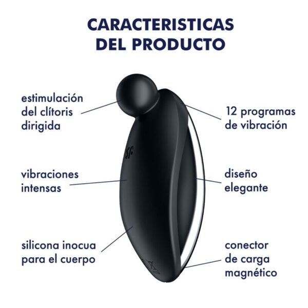 SATISFYER - SPOT ON 2 VIBRADOR LAY-ON NEGRO - Imagen 4