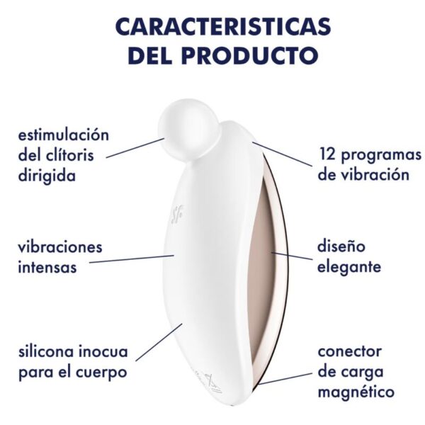SATISFYER - SPOT ON 2 VIBRADOR LAY-ON BLANCO - Imagen 4