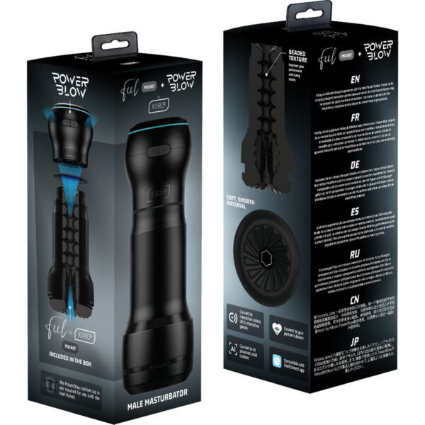 KIIROO - FEEL POCKET MASTURBADOR MASCULINO BOLSILLO + POWER BLOW - Imagen 5