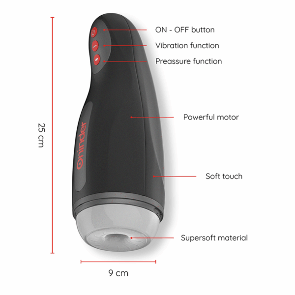 ONINDER - SEOUL MASTURBADOR MASCULINO DE COMPRESION Y VIBRACIÓN - APP GRATUITA - Imagen 2