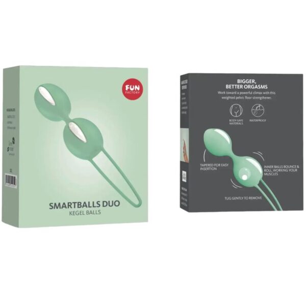 FUN FACTORY - SMARTBALLS DUO BOLAS PELVICAS BLANCO / VERDE PISTACHO - Imagen 3