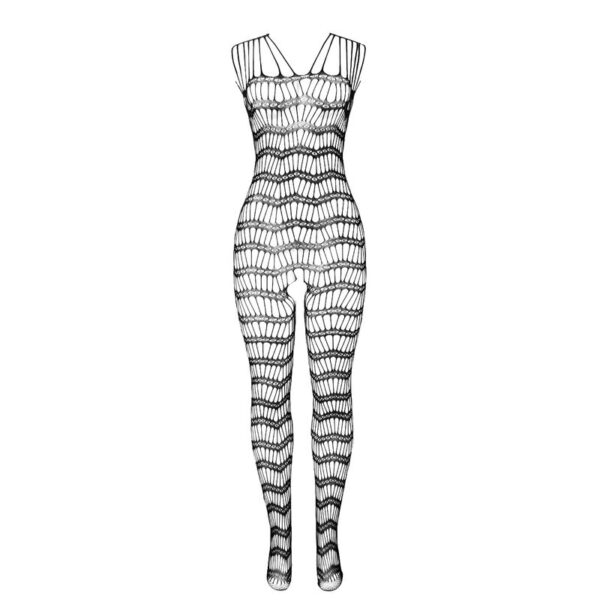 SUBBLIME - 951696 BODYSTOCKING CROTCHLESS DE REJILLA CON TIRAS EN HOMBROS NEGRO TALLA ÚNICA - Imagen 4