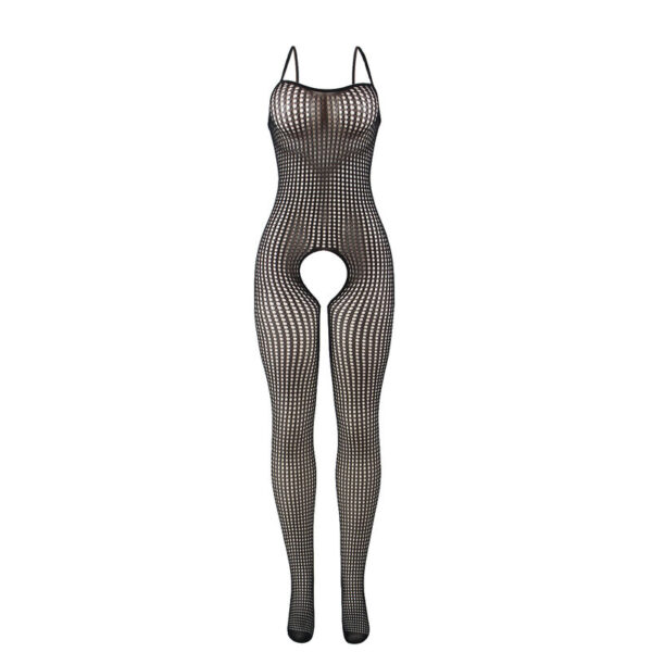 SUBBLIME - 951726 BODYSTOCKING CROTCHLESS DE REJILLA ELÁSTICO NEGRO TALLA ÚNICA - Imagen 4