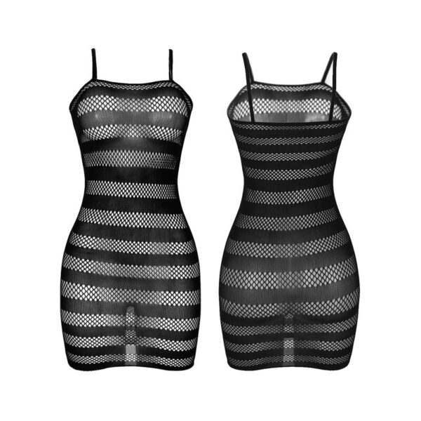 SUBBLIME - 951733 VESTIDO DE REJILLA CON FRANJAS NEGRO TALLA ÚNICA - Imagen 3