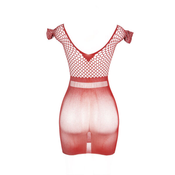 SUBBLIME - 951924 VESTIDO DE REJILLA CROCHÉ CORTO ROJO TALLA ÚNICA - Imagen 5