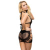 SUBBLIME - 952075 VESTIDO CORTO DE REJILLA CON ESPALDA DESCUBIERTA Y DETALLE DE CORAZÓN NEGRO TALLA ÚNICA - Imagen 2