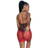 SUBBLIME - 952242 VESTIDO DE REJILLA ELÁSTICO DEGRADADO ROJO Y NEGRO TALLA ÚNICA - Imagen 2