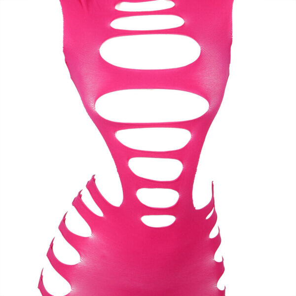 SUBBLIME - 952273 VESTIDO DE REJILLA ELÁSTICO MANGA LARGA ROSA TALLA ÚNICA - Imagen 4