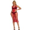 SUBBLIME - 952327 VESTIDO DE REJILLA LARGO ROJO TALLA ÚNICA - Imagen 2
