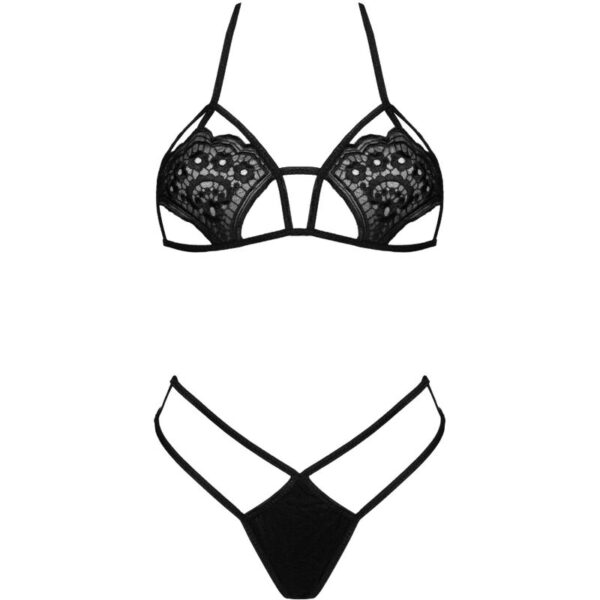 LIVCO CORSETTI FASHION - JIMENA LC 20216 SUJETADOR + TANGA NEGRO TALLA ÚNICA - Imagen 3
