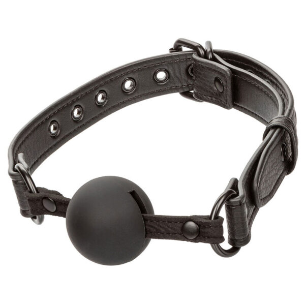 CALEXOTICS - NOCTURNAL MORDAZA DE BOLA SILICONA NEGRO - Imagen 2
