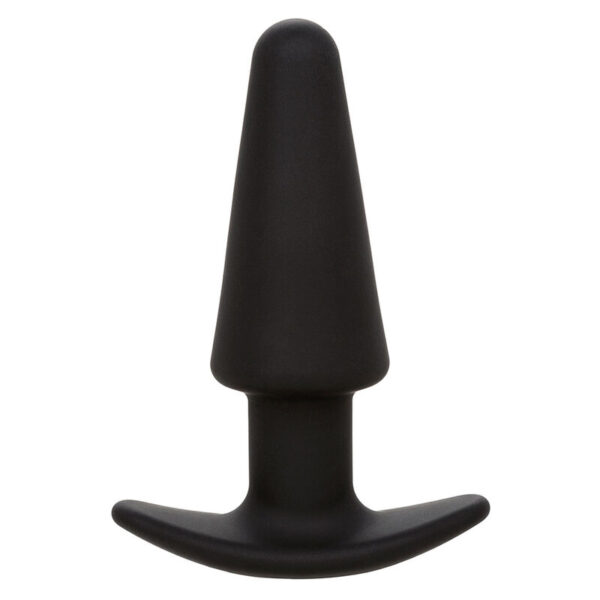 CALEXOTICS - ROCK BOTTOM PLUG ANAL CÓNICO 10 VIBRACIONES SILICONA NEGRO - Imagen 2