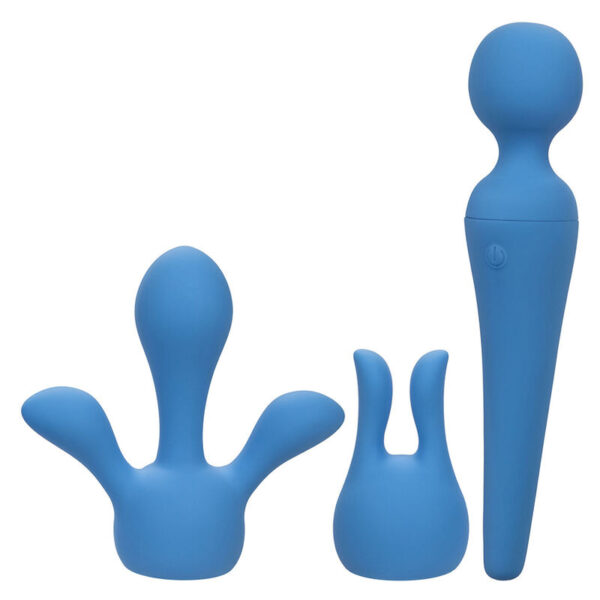 CALEXOTICS - COUTURE KIT VIBRADOR WAND 10 VIBRACIONES AZUL - Imagen 2