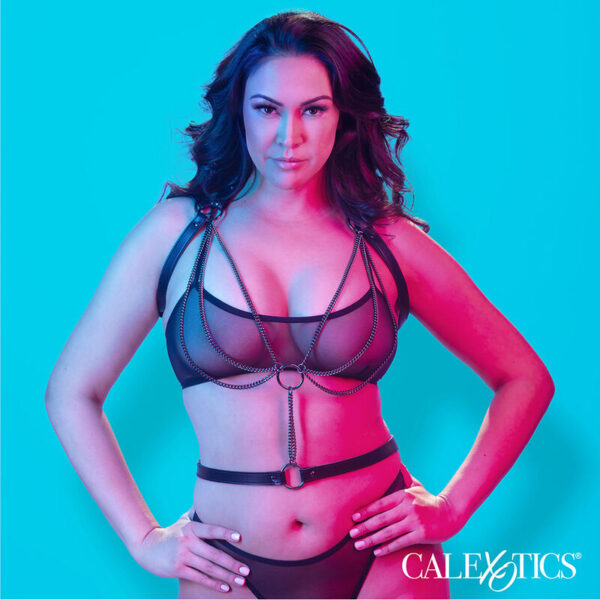 CALEXOTICS - EUPHORIA ARNÉS ESTILO CABESTRO CON MÚLTIPLES CADENAS PREMIUM TALLA PLUS - Imagen 4