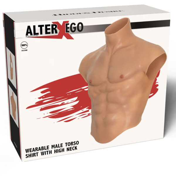 HIDDEN DESIRE - ALTER EGO CAMISETA SILICONA TORSO MASCULINO CON ABDOMINALES NATURAL - Imagen 5