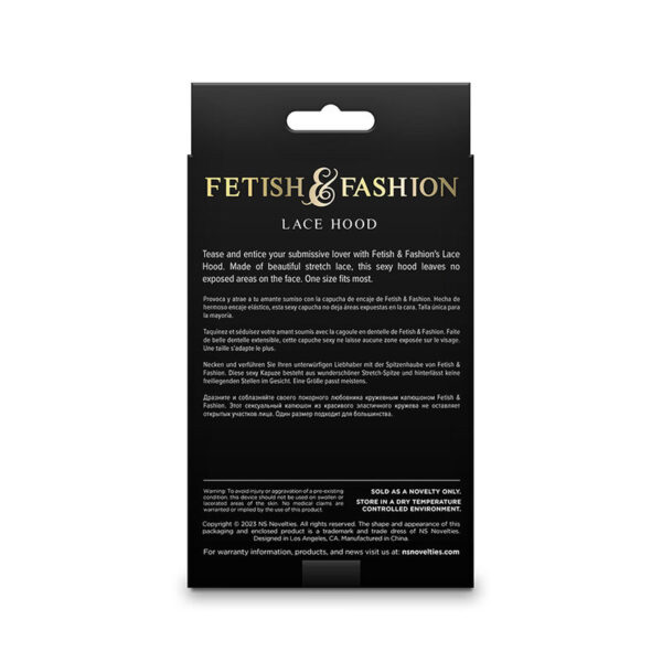 NS NOVELTIES - FETISH  FASHION PASAMONTAÑAS DE ENCAJE NEGRO - Imagen 2