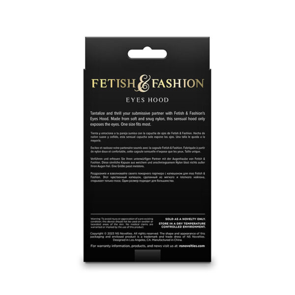NS NOVELTIES - FETISH  FASHION PASAMONTAÑAS APERTURA DE OJOS NYLON NEGRO - Imagen 3