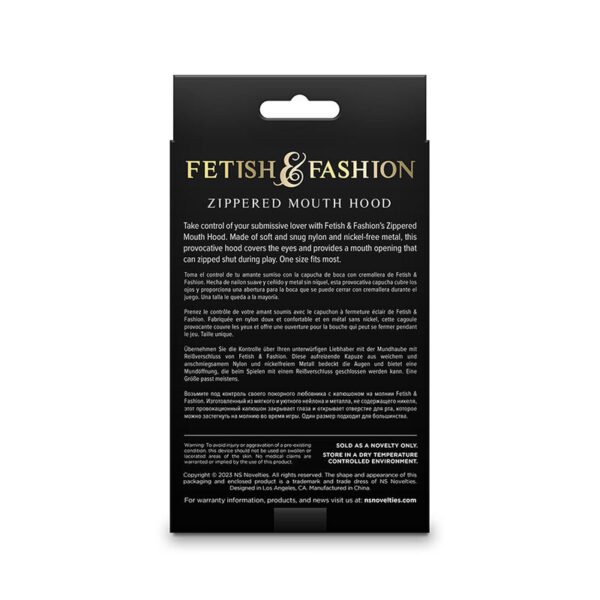 NS NOVELTIES - FETISH  FASHION PASAMONTAÑAS COMPLETO CON CREMALLERA NYLON BLANCO - Imagen 3