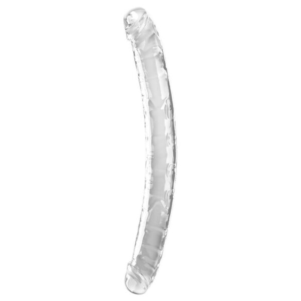 KING COCK - DOUBLE TROUBLE DILDO DOBLE 46 CM TRANSPARENTE - Imagen 3