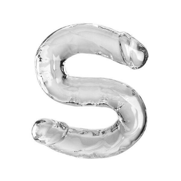 KING COCK - DOUBLE TROUBLE DILDO DOBLE 46 CM TRANSPARENTE - Imagen 2