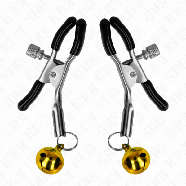 KINK - PINZAS PARA PEZONES CON CAMPANILLA DORADA 6 CM - Imagen 2