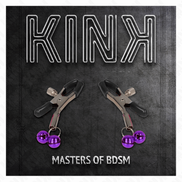 KINK - PINZAS PARA PEZONES CON DOBLE CAMPANILLA VIOLETA 6 CM - Imagen 5