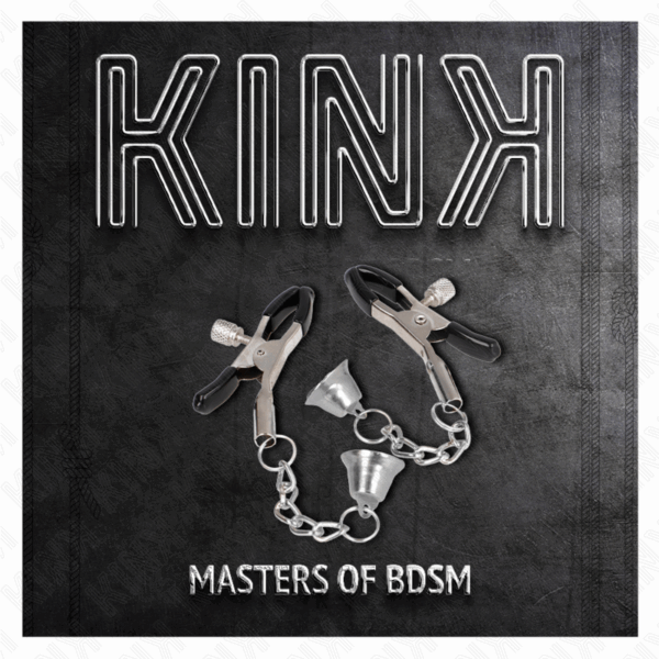 KINK - PINZAS PARA PEZONES CON COLGANTE DE CAMPANA PLATEADO 6 CM - Imagen 5