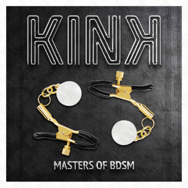 KINK - PINZAS PARA PEZONES DORADAS CON COLGANTE DE VIDRIO 6 CM - Imagen 5